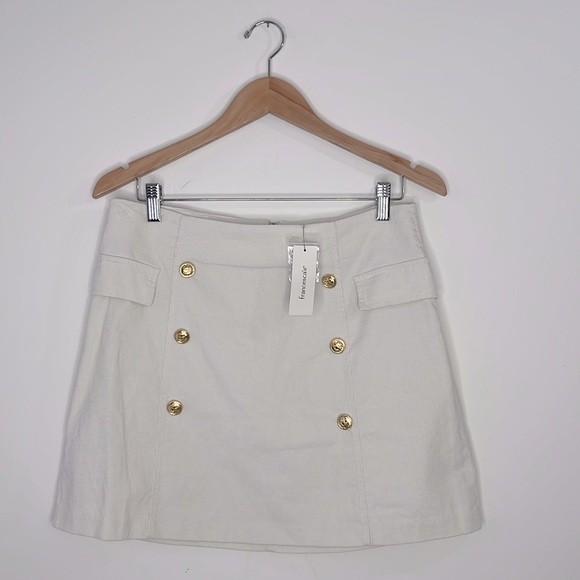 Francesca’s Collections Sailorside Mini Skirt Color Ivory Women’s Skirt Large - Picture 1 of 5